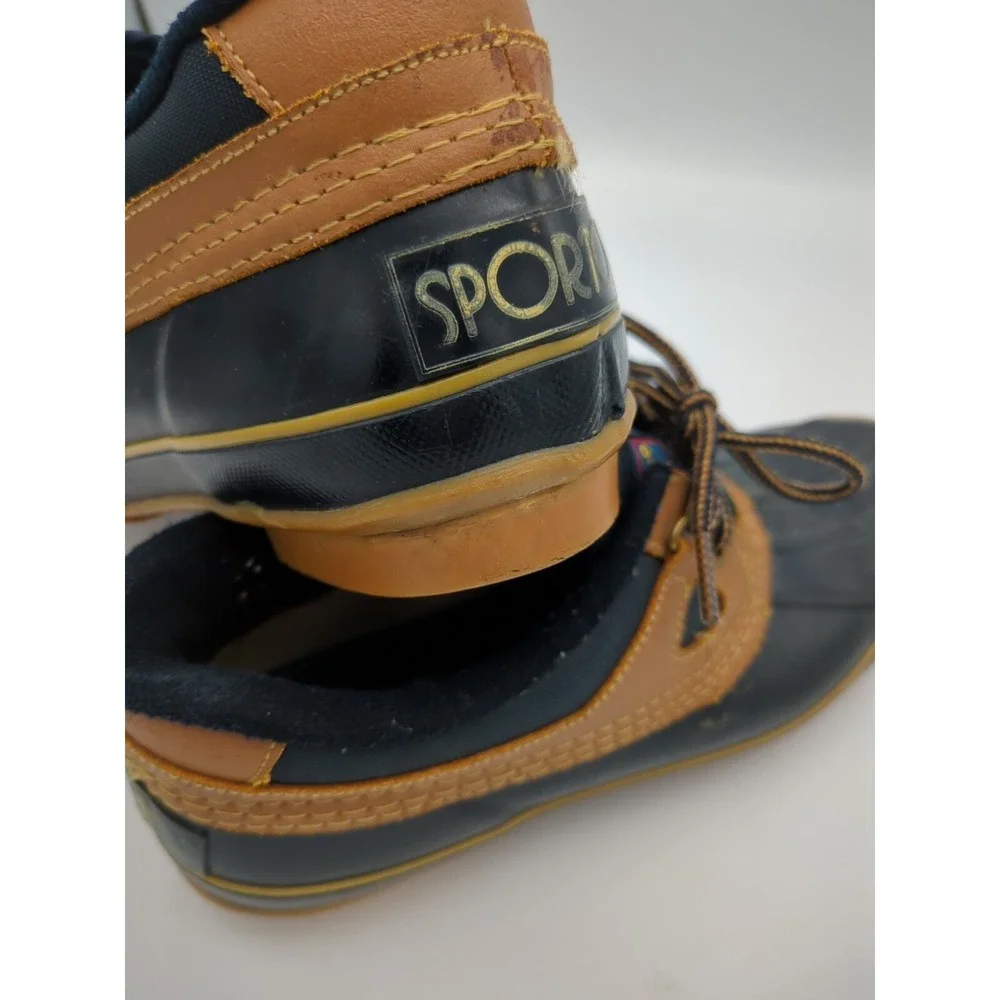 Vtg Sporto Duck Thermolite Steel Shank‎ Rain Boot Women 8 Shoes Blue Rubber Read